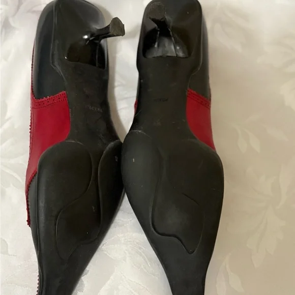 Vintage Rare Prada Early 2000s Low Kitten Heel Loafers - Picture 3 of 8